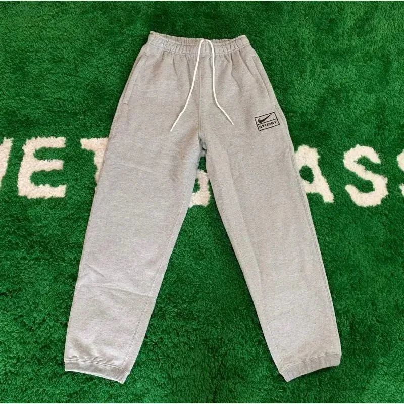 Nike x Stussy Club Fleece Heather Grey Sweatpants