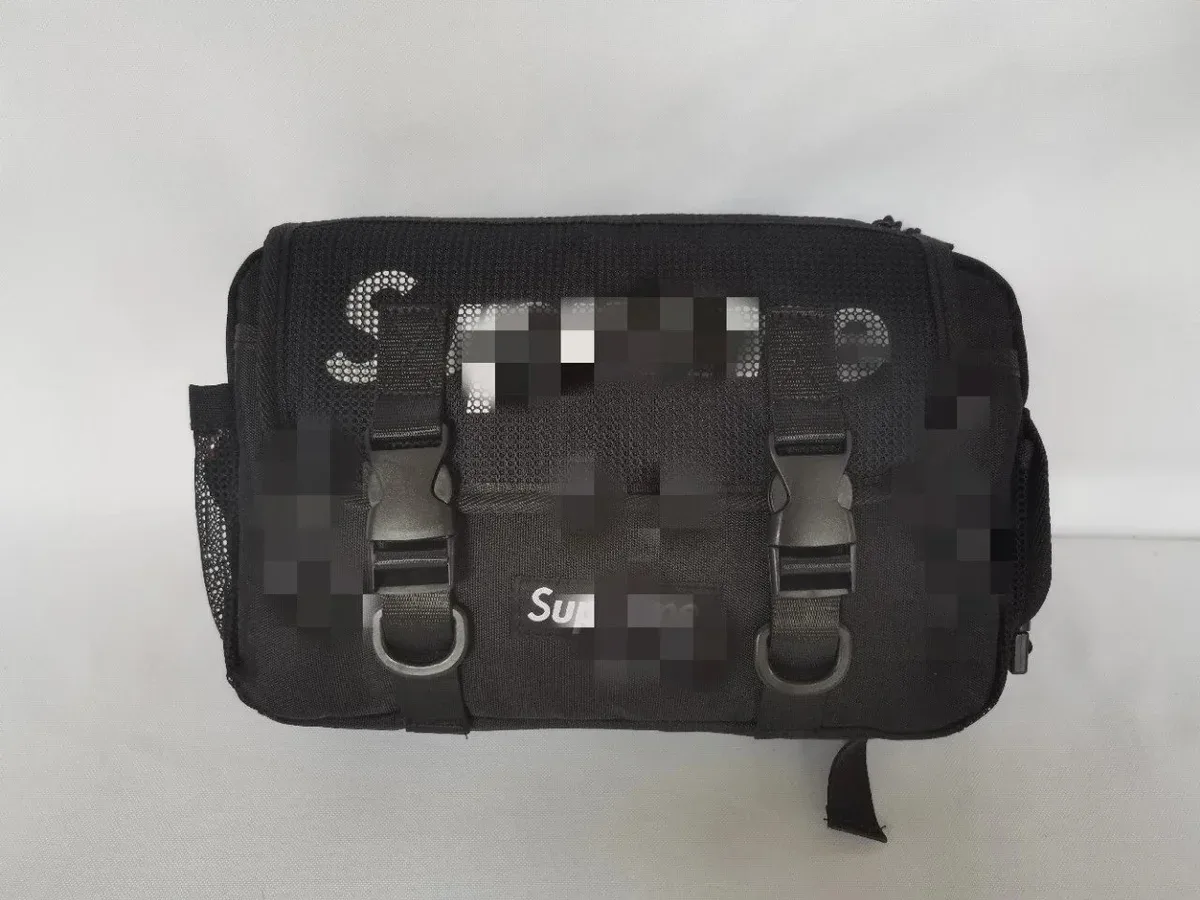 Supreme Box Logo Black Messenger Bag