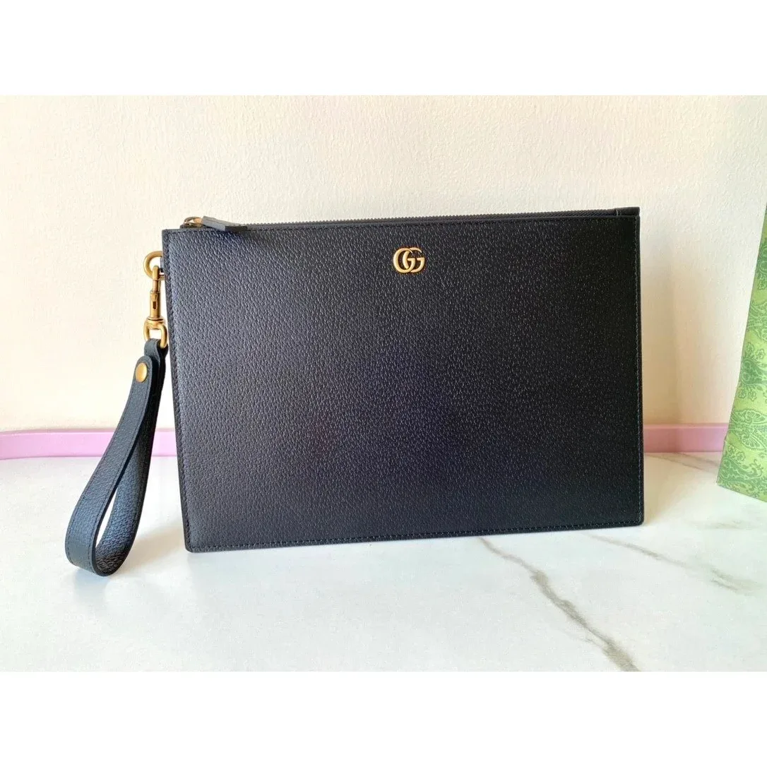 Gucci Interlocking G Black Clutch Bag