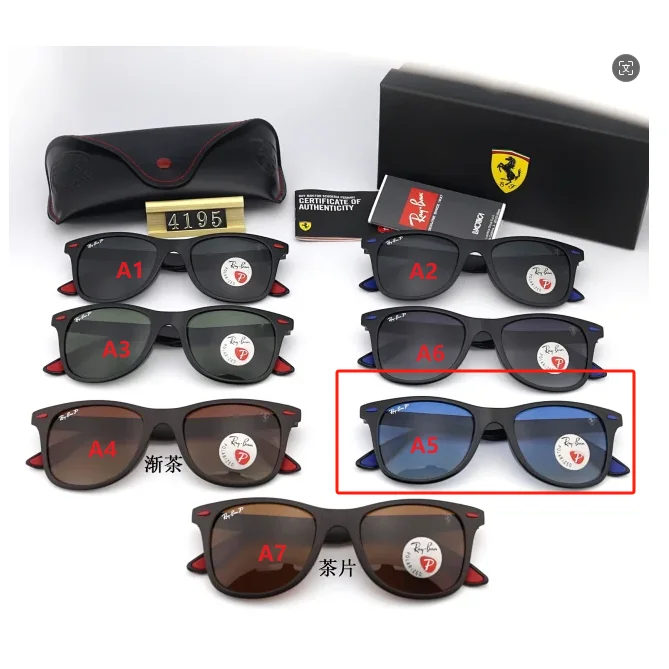 Ray-Ban Wayfarer 4195 Black/Blue Sunglasses