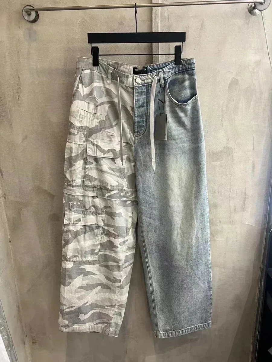 Denim Tears Split White Camo Denim Pants